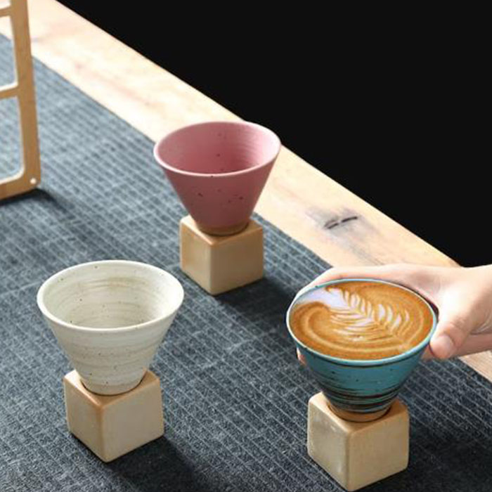 fMSDD Grande tazza da caffè in ceramica con manico, per cereali, latte, cappuccino, cacao, cioccolata calda, latte, tè, bevande brulé, colore bianco