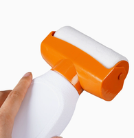 Botol Roller Cat Portabel dengan Roller, Wadah Cat Lateks Kosong yang Dapat Diisi Ulang Ukuran Kecil untuk Perbaikan Dinding DIY