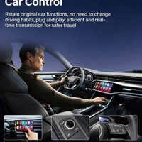 POPELF Adaptateur CarPlay sans fil en promotion pour téléphones iOS et Android – Compatibilité universelle, connexion automatique stable