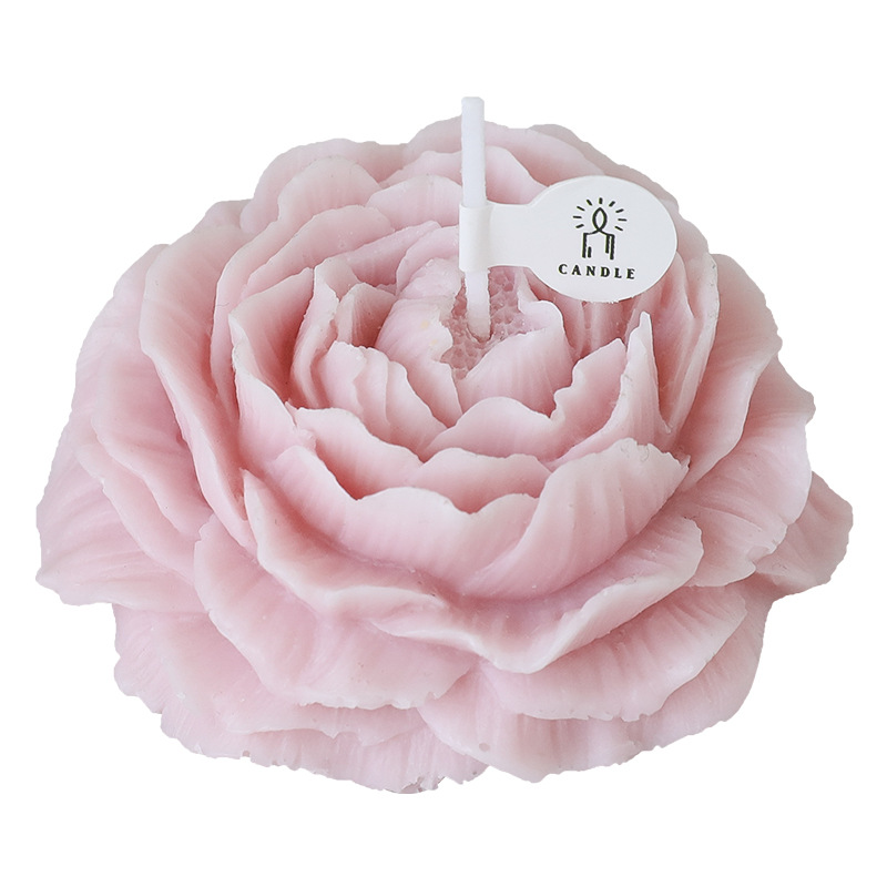 AROMA HOME Flower Shape Peony Carving Soy Wax Candle Aromatherapy Scented Handmade 1