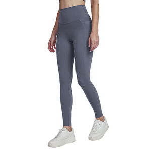 กางเกงโยคะฟิตเนสสไตล์อเมริกันของผู้หญิงกางเกงเลกกิ้งรัดรูปปรับก้นรูปพีช - Product Image 3