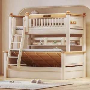 <span class=keywords><strong>Lit</strong></span> <span class=keywords><strong>superposé</strong></span> surélevé à double toit moderne, design de <span class=keywords><strong>hauteur</strong></span> pour une chambre d'hôtel familiale confortable - Product Image 1