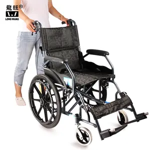 Three Level Adjustable Legrest and Foot Pedal Upgrade Lightweight Wheelchair for Disabilities