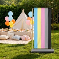 Toile de fond personnalisée à motif arc-en-ciel gay et polygenre, idéale pour la mise en scène de célébrations thématiques, les présentations de fêtes et les séances photo en studio intérieur
