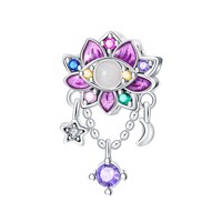 Pendentif en tungstène charmant, attrape-rêves coloré, lune et étoile, accessoires de bijoux DIY, bracelet, plaqué cuivre et argent, design original