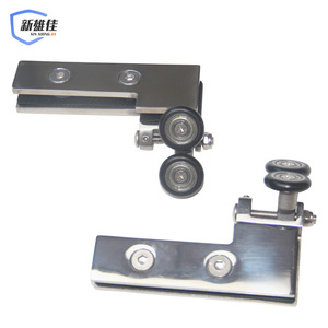 Roulettes de porte de douche en alliage d'aluminium noir miroir 1012 mm pour porte coulissante en verre - Product Image 3
