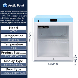 Wholesale Healthcare <strong>Fridge</strong> 1.58 Cu Ft Vaccine Refrigerator <strong>Glass</strong> Door Medical Storage Compact <strong>Mini</strong> Medical <strong>Fridge</strong> with 2~8&deg;C - Product Image 5