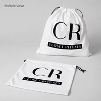 Sac de rangement en toile de coton pour chapeau, grand sac à cordon réutilisable, housse anti-poussière personnalisée pour chapeau et sac à main, vente en gros