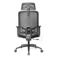 Chaise de bureau exécutive ergonomique réglable en maille respirante avec soutien lombaire en tissu, confortable pour les longues heures, idéale pour les conférences et les écoles