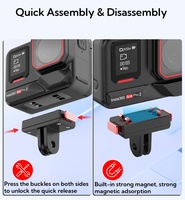 Support magnétique à dégagement rapide pour Insta360 Ace Pro 2/Ace Pro Adaptateur à 2 griffes Accessoires pour caméra d'action Insta360