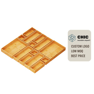 Juego <span class=keywords><strong>de</strong></span> Cajas Organizadoras <span class=keywords><strong>de</strong></span> Madera <span class=keywords><strong>de</strong></span> Bambú <span class=keywords><strong>de</strong></span> Gran Capacidad con Múltiples Compartimentos para Utensilios <span class=keywords><strong>de</strong></span> <span class=keywords><strong>Cocina</strong></span> y Almacenamiento <span class=keywords><strong>de</strong></span> Suministros <span class=keywords><strong>de</strong></span> Oficina - Product Image 1