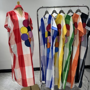 Venta al por Mayor a Precios Bajos, Vestido Casual Holgado con Estampado de Globos y Rayas para Mujer, Talla Grande, Nuevo 2026 - Product Image 2