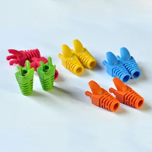 RJ45 موصل صب الحذاء رمادي PVC سدادة إيثرنت وكابل موصلات فئة المنتج - Product Image 1