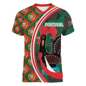 Camiseta Personalizada de Fútbol de Portugal 2026, Diseño de Bandera de Portugal, Cuello en V, para Hombre, Talla Grande - Product Image 5