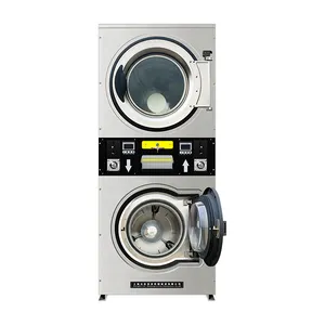 Mesin cuci otomatis industri terlaris dioperasikan koin otomatis mesin cuci 15 kg kapasitas cuci mesin cuci Laundry