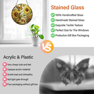Bướm hướng dương cửa sổ trang trí treo kính màu Sun Catcher trang trí - Product Image 3