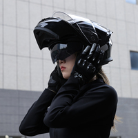 Casque de moto ABS personnalisé OEM, nouveau design, certifié DOT, double visière, déverrouillage rapide, casque modulaire intégral rabattable, toutes saisons