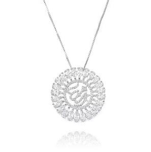 Joyería Religiosa, Collar con Colgante de Alá Musulmán Chapado en Oro de 18K, Luna Creciente, Oración Islámica, Collares con Colgante de Alá Árabe para Mujer - Product Image 4