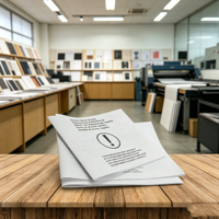 Brochure pliable stratifiée avec film imprimé numérique en papier couché de qualité supérieure personnalisée avec reliure parfaite et impression de logo personnalisé