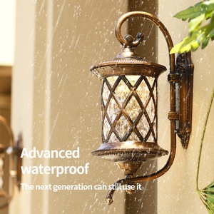 Outdoor IP65 Waterproof LED Wall Lamp Brushed Antique Brass Aluminum <strong>Vintage</strong> Luxury Decorative Wall <strong>Light</strong> for Garden Balcony - Product Image 4