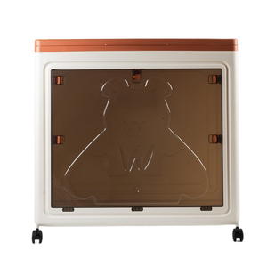 Shenyu 70-inch Nhựa ráp lưu trữ tủ có thể gập lại gấp hộp tổ chức với bánh xe giỏ hàng để sử dụng nhà - Product Image 3