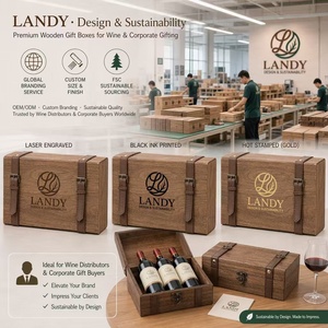 Premium Holz-Likörbox mit Eigenem Logo, Natürliche Holzweinkiste mit Ledergriffen für Professionelle Geschenkverpackungen - Product Image 6