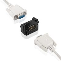 Connecteur DB9 à montage sur panneau, passage direct, 9 broches, RS232, série, mâle vers mâle, convertisseur de prise à montage sur panneau, coupleur