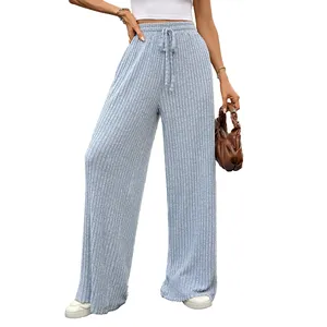 <span class=keywords><strong>Pantaloni</strong></span> Casual <span class=keywords><strong>Invernali</strong></span> e Autunnali Nuovi Modelli, Tinta Unita <span class=keywords><strong>con</strong></span> Coulisse, Tipo Ampio, a Righe, <span class=keywords><strong>con</strong></span> <span class=keywords><strong>Vita</strong></span> Elastica Spazzolata - Product Image 5