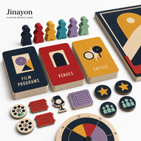Jeu de société personnalisé avec tuiles hexagonales en carton, boîte bleu marine pour festivals de cinéma, stratégies, musées, festivals, éditeurs