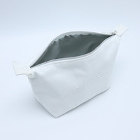 Sacs de maquillage gaufrés personnalisés pour votre marque, organiseur de toilette en toile, étui de rangement cosmétique de voyage, cadeau de mariage pour demoiselles d'honneur