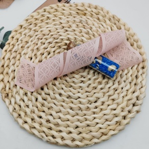 Cinta Elástica de Nailon Delgada con Diseño de Flores de Encaje Rosa, Ancho Personalizado, para Ropa, Sujetadores y Lencería, Venta al Por Mayor - Product Image 2