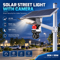 Caméra de surveillance solaire en aluminium OEM/ODM avec carte SIM 4G, vision nocturne et surveillance à distance pour projets de sécurité routière et de stationnement extérieur