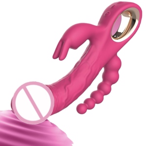 Vibratore Rabbit 3 in 1 per Donne, Stimolatore Clitorideo, Vibratore Punto <span class=keywords><strong>G</strong></span>, Masturbatore Femminile Indossabile, Giocattoli Sessuali per Adulti - Product Image 4