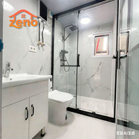 Maison modulaire pliable avec cadre design Maisons prêtes à vivre Conteneurs extensibles de stockage de 2 chambres à coucher de 40 pieds Maison
