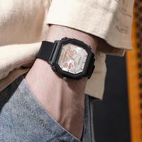 Montre carrée TikTok Live pour homme, montre à quartz squelette tendance transfrontalière pour homme, nouveau modèle