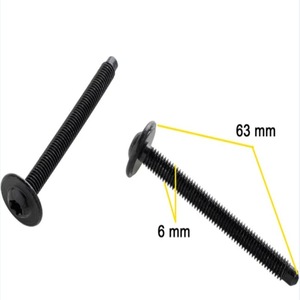 Vis hexagonale noire WHT000425 6 mm x 67,2 mm en acier classe 8.8 pour fixation du drain de moteur Volkswagen Audi - Product Image 4
