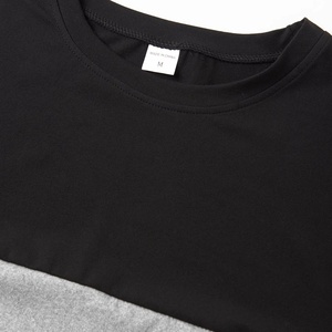 เสื้อยืดคอกลมแขนสั้นผู้ชายแบบลำลองสีขาวดำเทาสามสี - Product Image 4