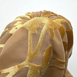 Оптовая продажа, самая популярная выжженная шелковая бархатная ткань, эластичная полиэфирная нейлоновая спандекс ткань для модного платья - Product Image 6