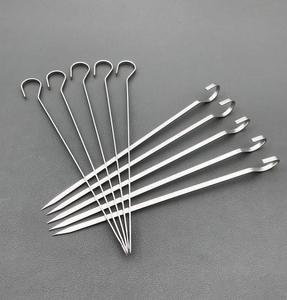 Brochettes en acier inoxydable pour barbecue, brochettes à suspendre, brochettes en métal pour barbecue, brochettes à viande pour barbecue, accessoires de cuisine - Product Image 6