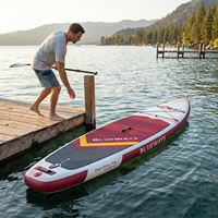 SUP gonflable tout-terrain avec pagaie réglable, parfait pour les sports nautiques en rivière, lac et océan