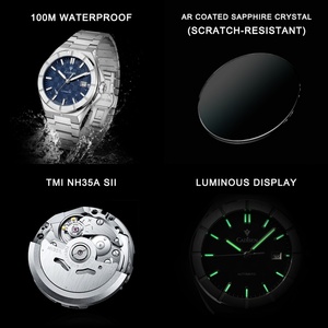 CADISEN Nouvelles montres pour hommes, montre automatique de style business, mouvement japonais 8215, mécanique, 40 mm, verre saphir AR, étanche 100 m, montre-bracelet - Product Image 3