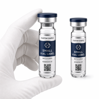 Étiquettes personnalisées imprimées pour flacons en PET transparent, autocollantes, étanches, 3ml 5ml 10ml, forme personnalisée, logo, code QR, numéro de lot
