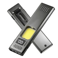 Tragbare Schlanke EDC COB Arbeitslampe Wiederaufladbare Taschenlampe mit Magnetfuß und Stiftclip Wasserdichte Taschenlampe für Reparaturen, Camping und Notfälle