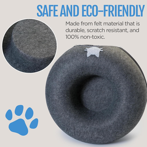 Meow <span class=keywords><strong>Mansion</strong></span> Large Cat Cave Donut Bed - Cat Tunnel Bed para gatos grandes de hasta 30 libras - Product Image 6