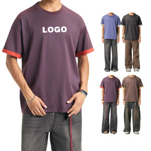 Magliette Reversibili a Due Strati con Maniche Corte, Alta Qualità 230gsm 60% Cotone 40% Poliestere, Stampa Digitale Personalizzata, T-Shirt Oversize - Product Image 1