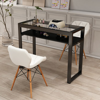Ensemble table et chaise en plastique pour manucure, style japonais, double table économique, pour salon de manucure commercial, luxe simple