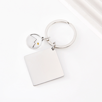 Porte-clés carré en métal Ywyougang grain de moutarde, couleur personnalisée, acier inoxydable, gravure laser, cadeau tendance