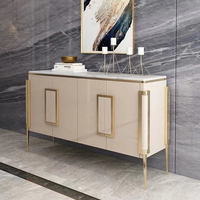 Service de conception personnalisée gratuit, meuble TV de luxe, ensemble de table basse carrée mobile avec rangement pour salon, vente en gros sur mesure