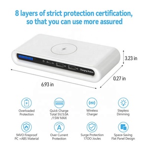 <span class=keywords><strong>2025</strong></span> Hot Bán 4-in-1 LED ánh sáng hiển thị máy tính để bàn Trạm Sạc 15 Wát nhanh chóng sạc không dây <span class=keywords><strong>USB</strong></span> <span class=keywords><strong>Hub</strong></span> điện sạc điện - Product Image 2