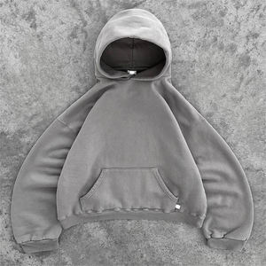 Personnalisé 500 GSM Boxy recadrée poids lourd épaule tombante Y2k pull poids lourd coton surdimensionné polaire <span class=keywords><strong>Kanye</strong></span> <span class=keywords><strong>West</strong></span> sweat à capuche - Product Image 2